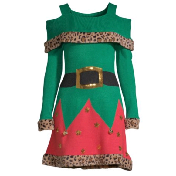 NWT Plus Size Christmas Elf Sweater Dress - Picture 5 of 6
